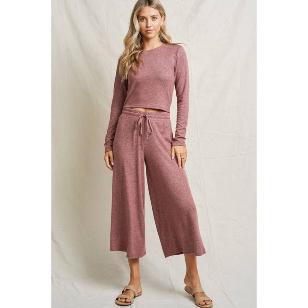Ultra-Soft Two Piece Lounge Set by Maronie  Mauve NWOT - Picture 2 of 6